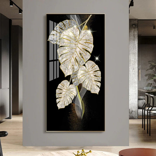 Framed Shiny Leafs Wall Poster / Ruchi