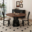 Round Wooden Dining Table with 4 Chairs / Ruchi