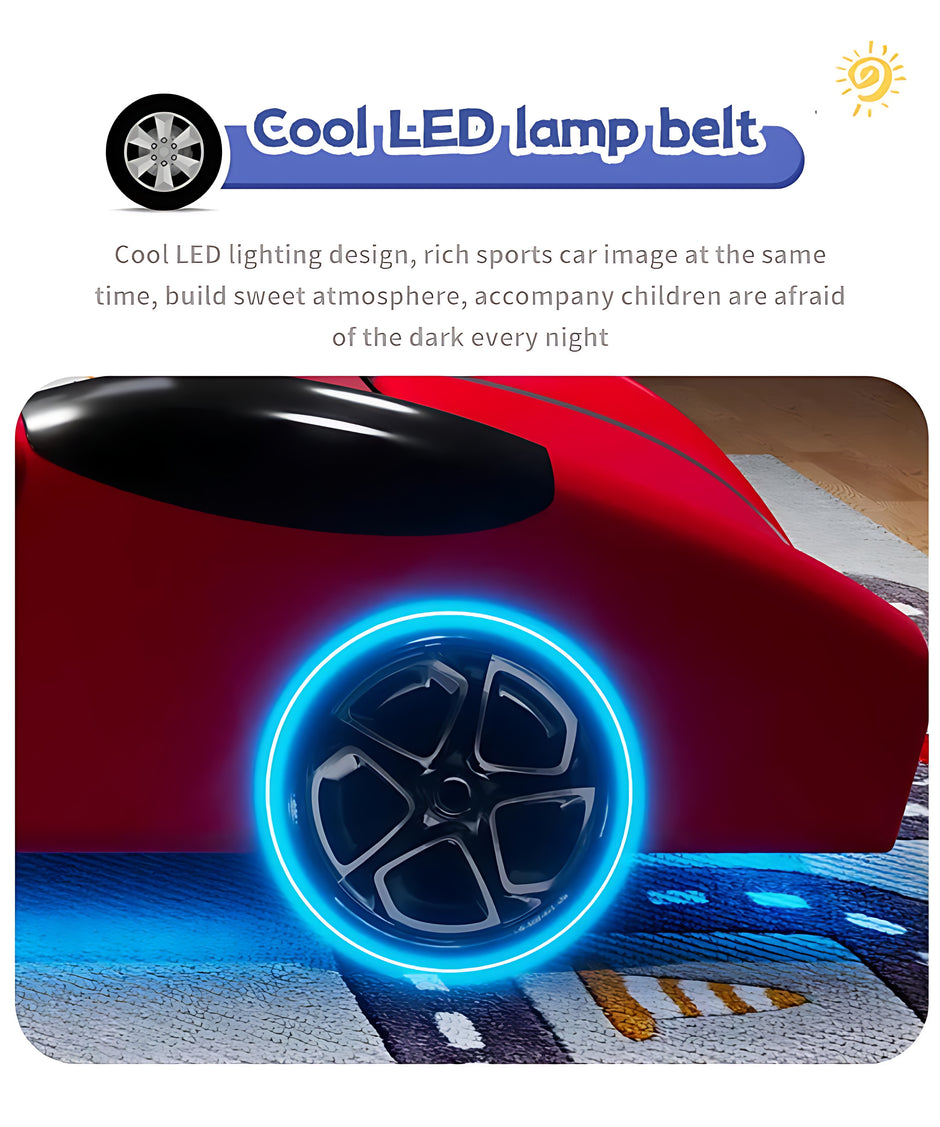Leather Car Bed with LED & Speaker / Ruchi