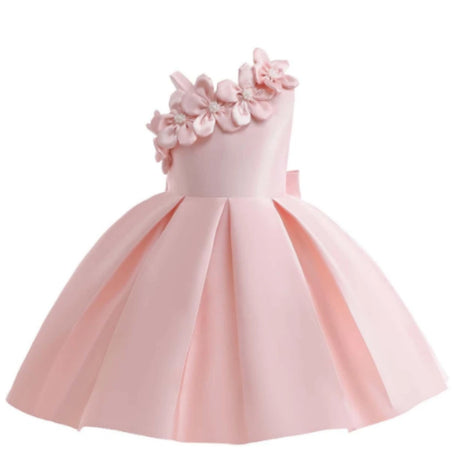 Modern Princess Flower Decorated Kids Party Wear