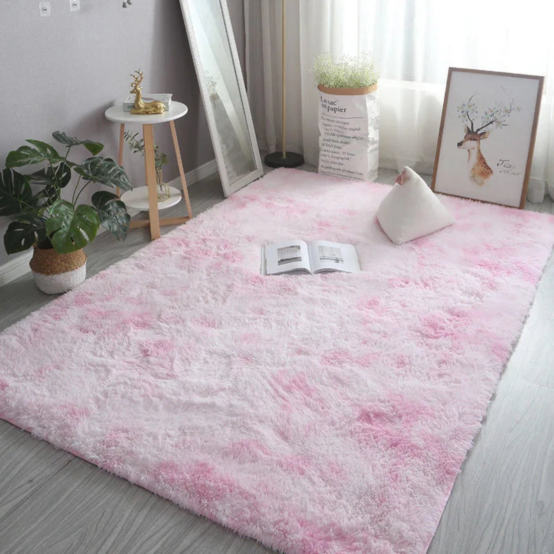 Shaded Design Non-Slip Polyester Area Rug / Ruchi