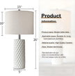 Modern Ceramic Table Lamp Set of 2 / Ruchi