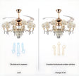 Remote Control LED Chandelier Fan For Living Room / Ruchi