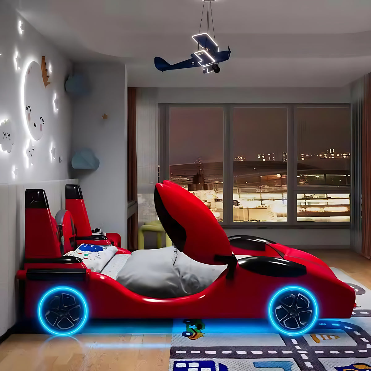 Leather Car Bed with LED & Speaker / Ruchi