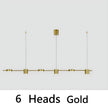 Modern Minimalist LED Linear Pendant Light Chandelier / Ruchi