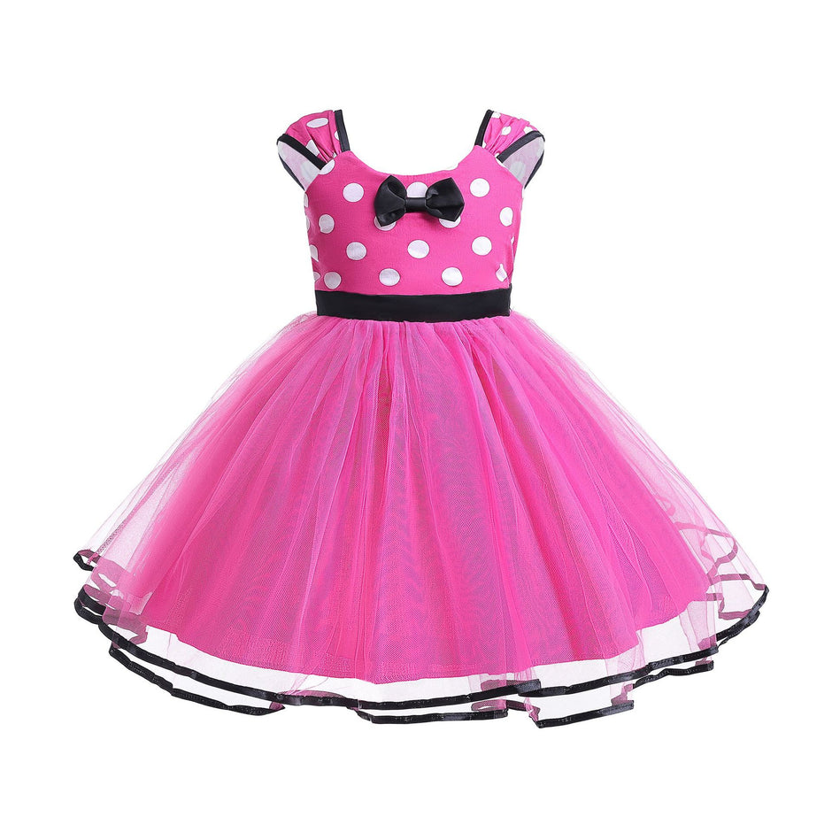 Fancy Polka Dots Baby Girls Party Dress / Ruchi