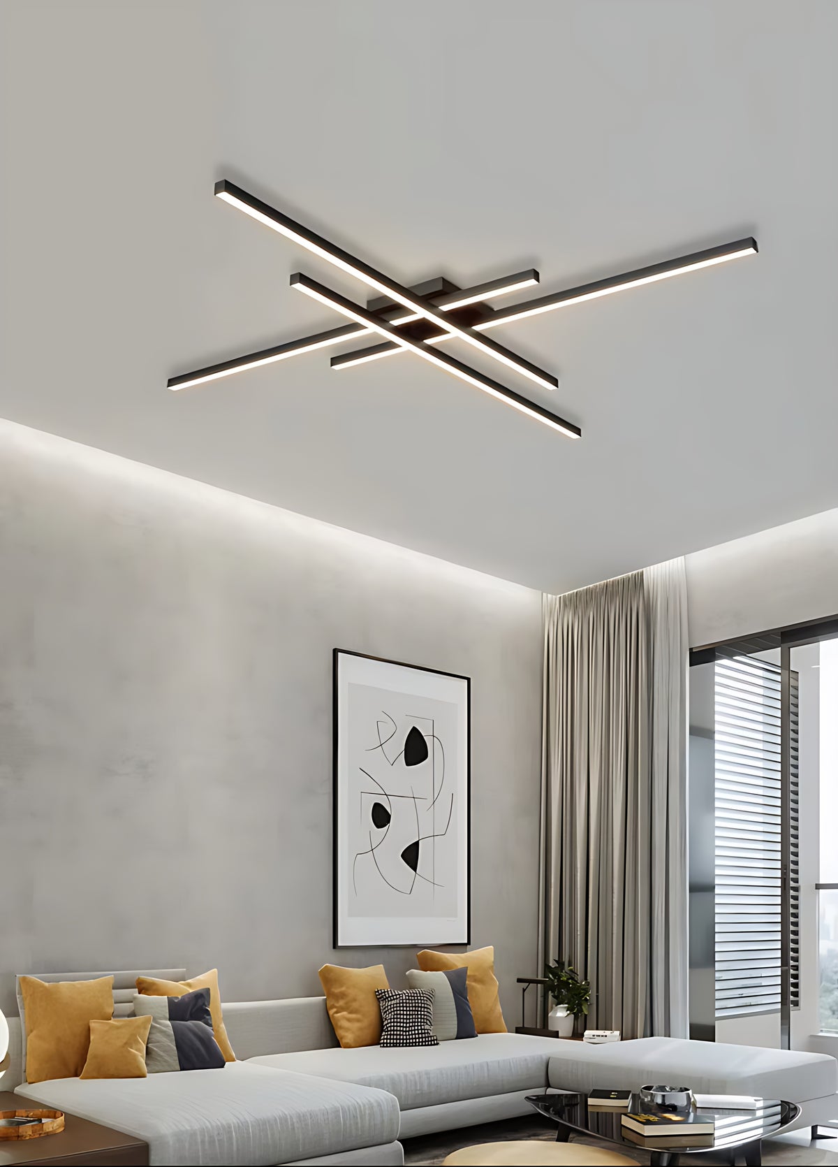 Remote Control Flush Mount LED Ceiling Light / Ruchi
