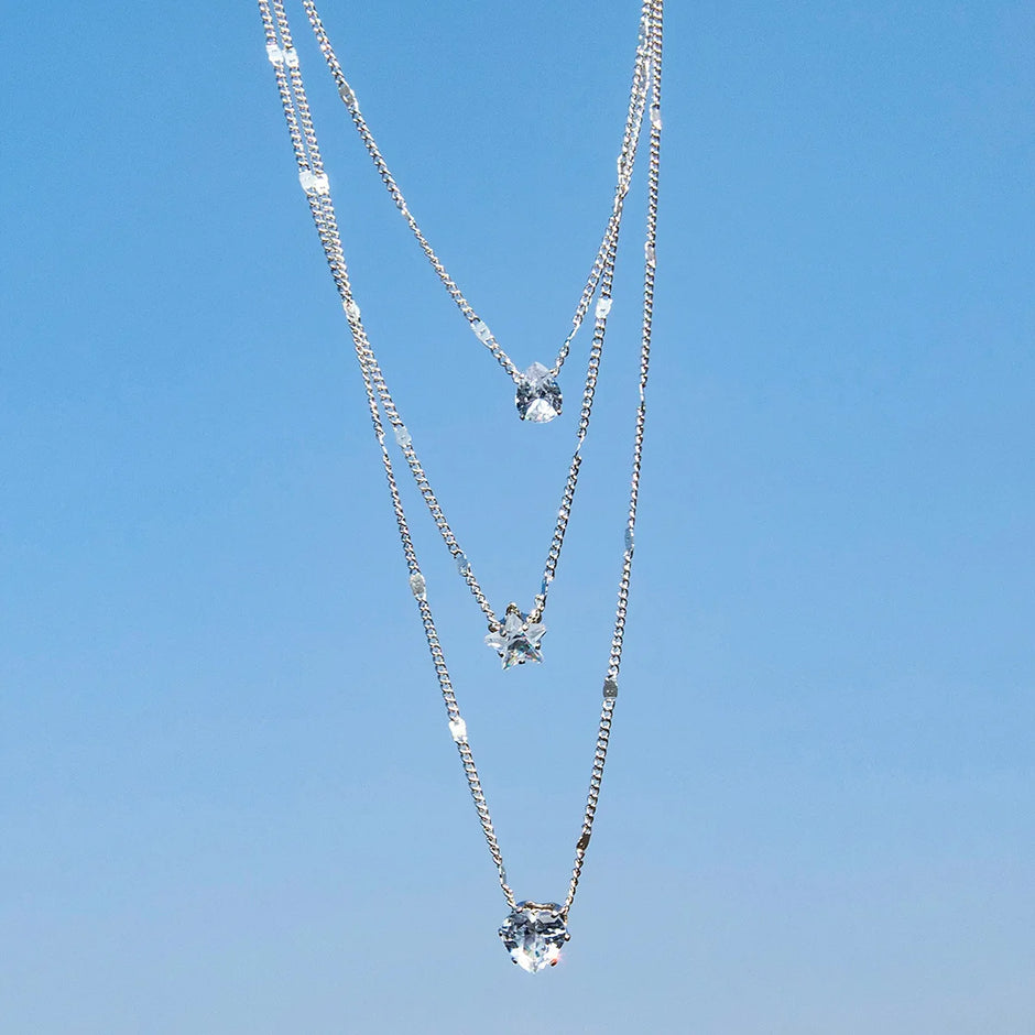 Triple Layered Women Pendant Necklace
