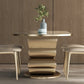 Butterfly Design Marble Dining Table Set