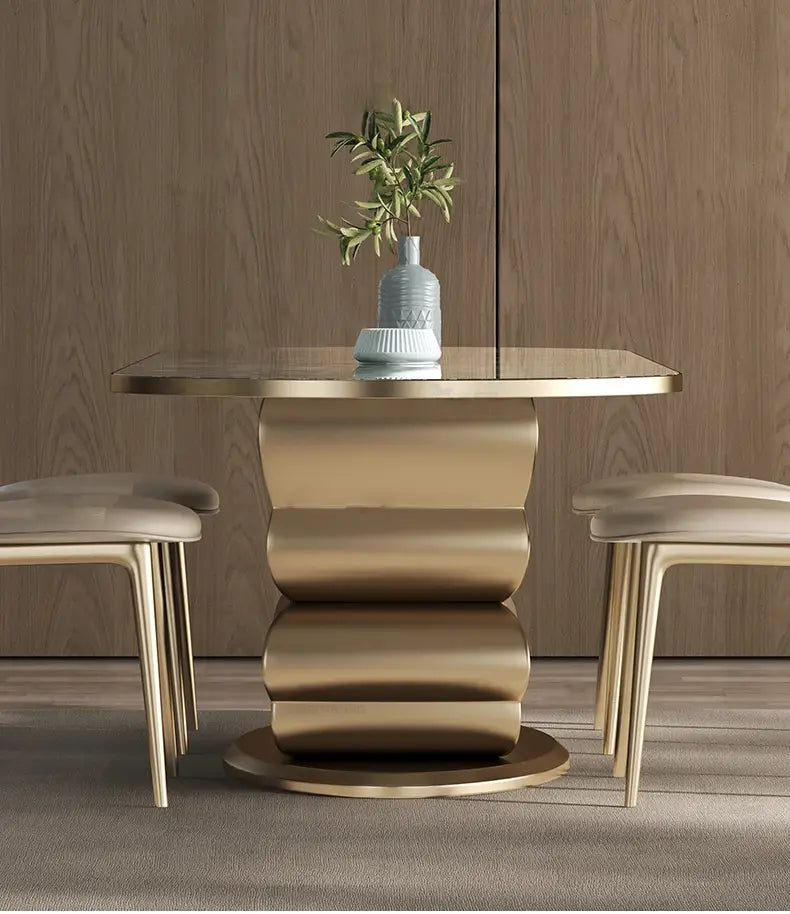 Butterfly Design Marble Dining Table Set