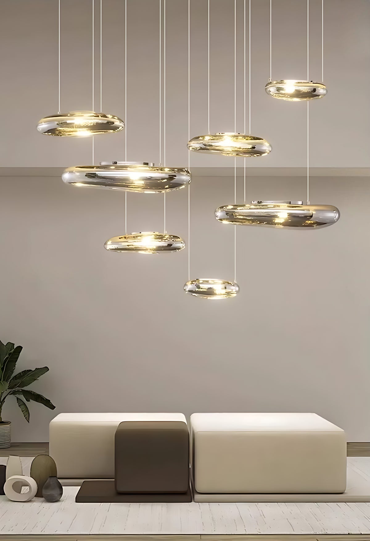 Round LED Chandelier For Dining Room