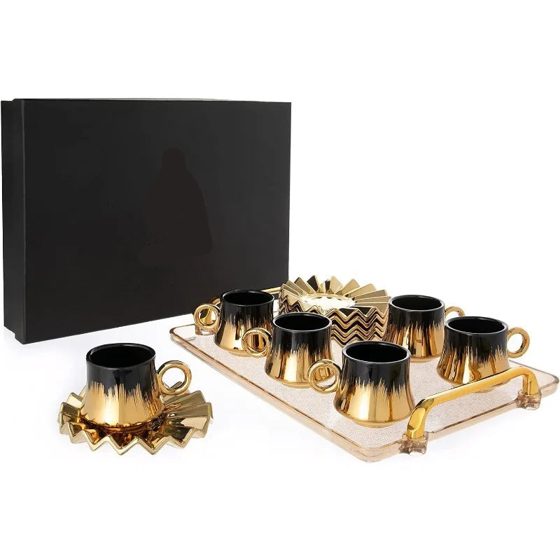 6 Pcs Ceramic Cup & Saucer Set / Ruchi