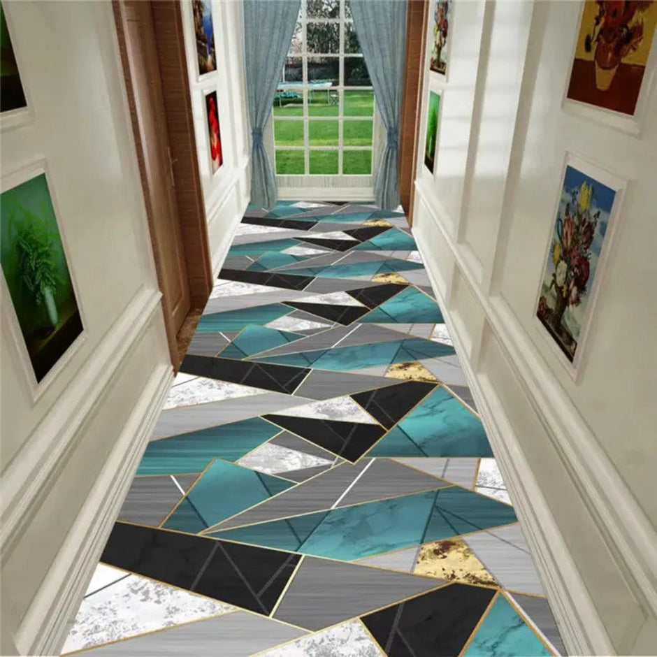Long Non-Slip Polyester Hallway Runner Rug / Ruchi