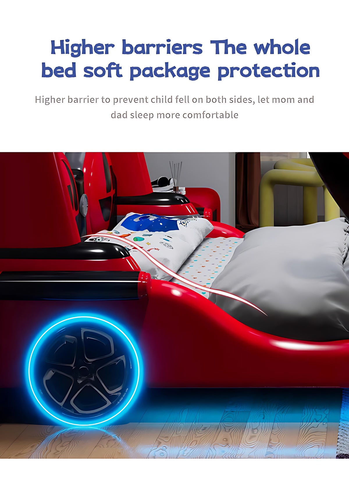 Leather Car Bed with LED & Speaker / Ruchi