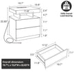 Wooden Smart LED Nightstand Set of 2 / Ruchi