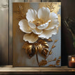 Framed White Elegant Floral Canvas / Ruchi