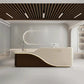 Modern Wooden Reception Desk With LED / Ruchi