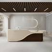Modern Wooden Reception Desk With LED / Ruchi 