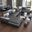 Relaxing U-Shaped Leather Sectional Sofa / Ruchi