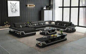 Glamorous LED Sectional Leather Sofa / Ruchi