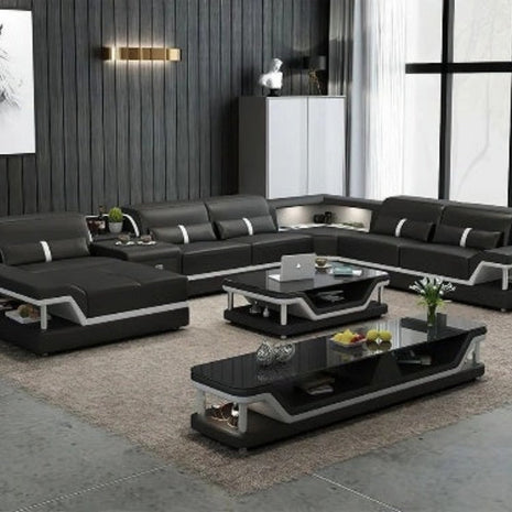 Glamorous LED Sectional Leather Sofa / Ruchi