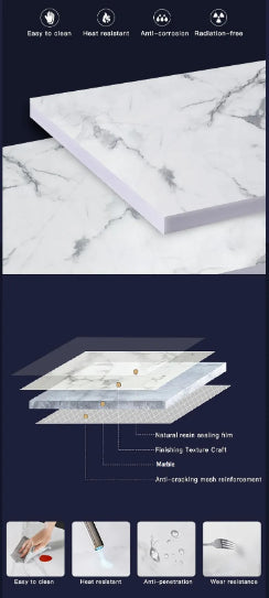 Contemprorary Marble Dining Table Set For 6 / Ruchi