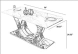 Captivating Base Marble Top Dining Table With 6 Chairs / Ruchi