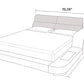 Modern LED Platform Leather Bed
