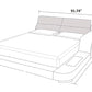 Modern LED Platform Leather Bed