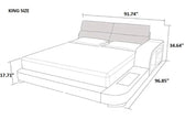 Modern LED Platform Leather Bed