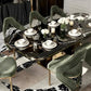 95 Inch Marble Dining Table Set For 8