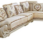 European L-Shape Fabric and Leather Sectional Sofa / Ruchi