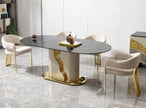 Glass Top Dining Table Set With 6 Chairs / Ruchi 