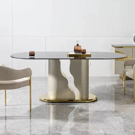 Glass Top Dining Table Set With 6 Chairs / Ruchi 