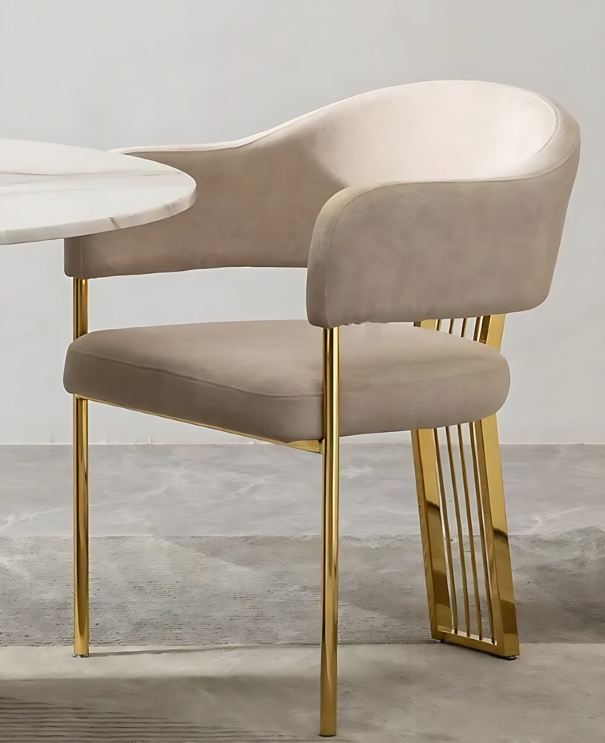 Glass Top Dining Table Set With 6 Chairs / Ruchi