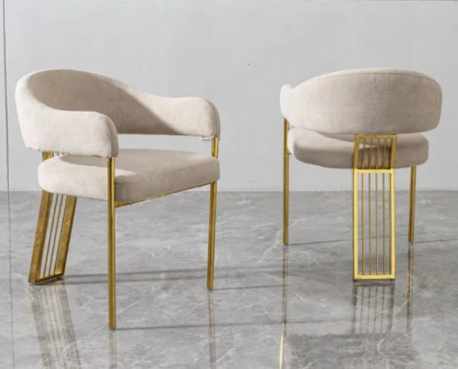 Glass Top Dining Table Set With 6 Chairs / Ruchi 