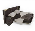 Golden Metallic Veins Design Velvet Bed / Ruchi