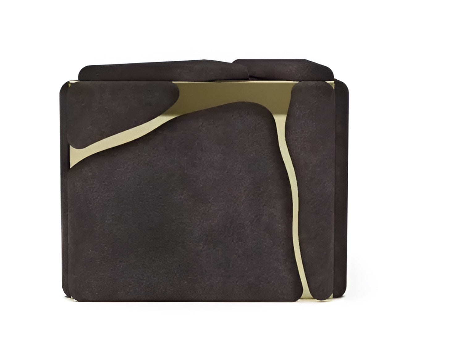 Golden Metallic Veins Design Velvet Bed / Ruchi