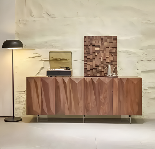 Geometric Design Modern Wooden Buffet Table / Ruchi