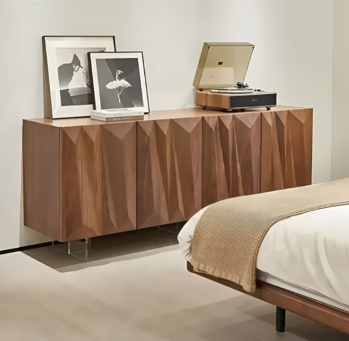 Geometric Design Modern Wooden Buffet Table / Ruchi