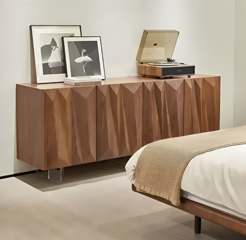 Geometric Design Modern Wooden Buffet Table / Ruchi