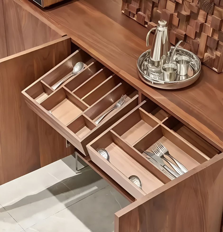 Geometric Design Modern Wooden Buffet Table / Ruchi