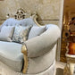 4 Piece Velvet Upholstered European Sofa Set