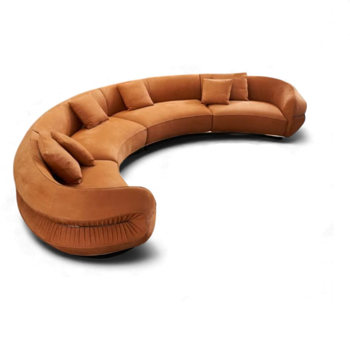 Modern Curved Velvet Sectional Sofa / Ruchi