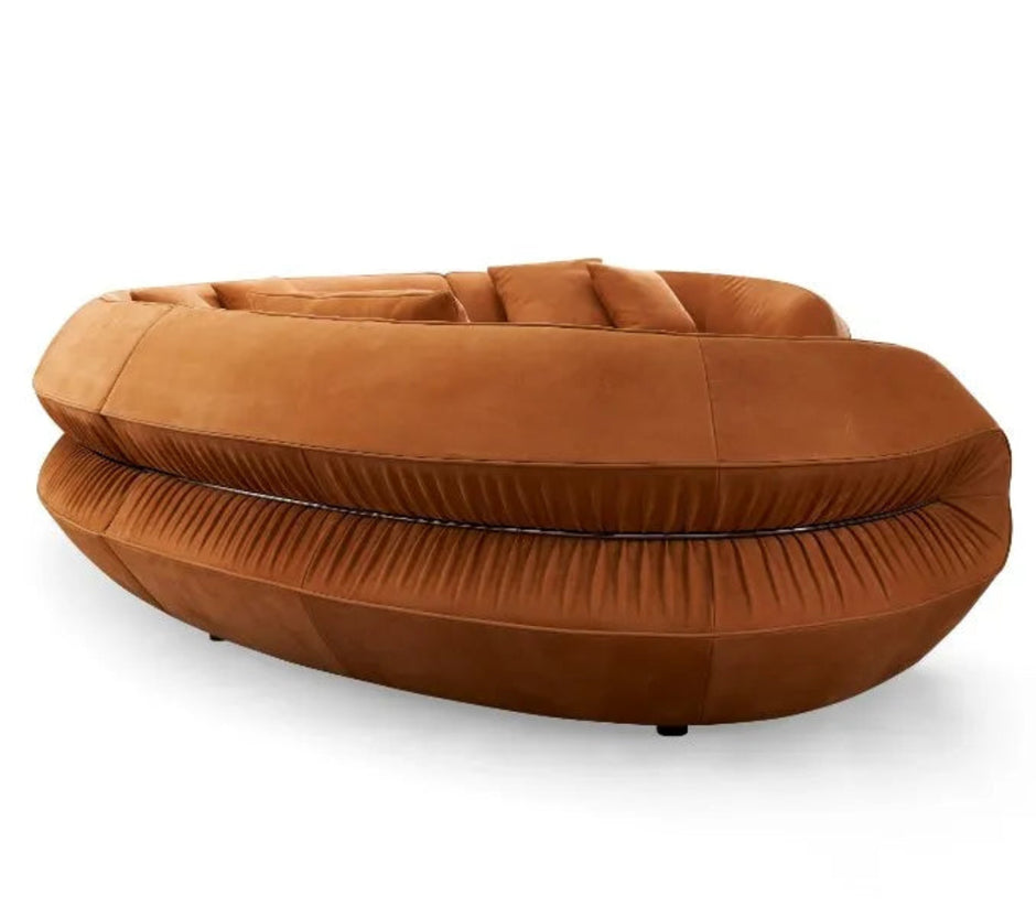 Modern Curved Velvet Sectional Sofa / Ruchi