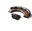 Semi Circular Sectional Leather Sofa / Ruchi