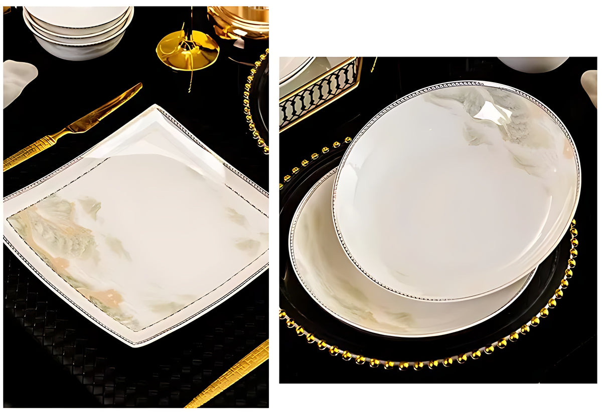 Mountains and Mist Parttern 60Pcs Ceramic Dinnerware Set / Ruchi 