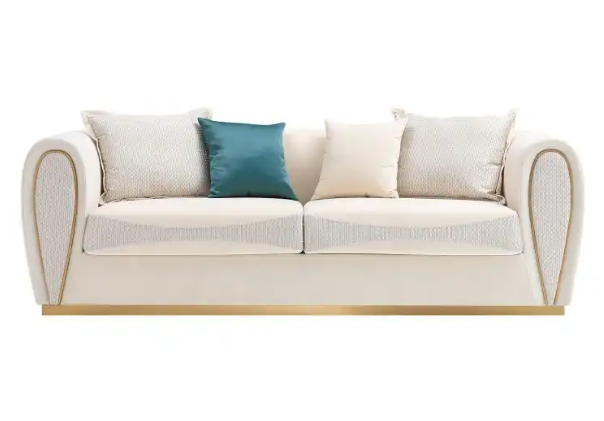 Post Modern 3 Pieces Fabric Upholstered Sofa Set / Ruchi