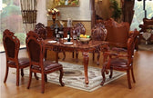 European Leather Upholstered Dining Chairs Set Of 4 / Ruchi