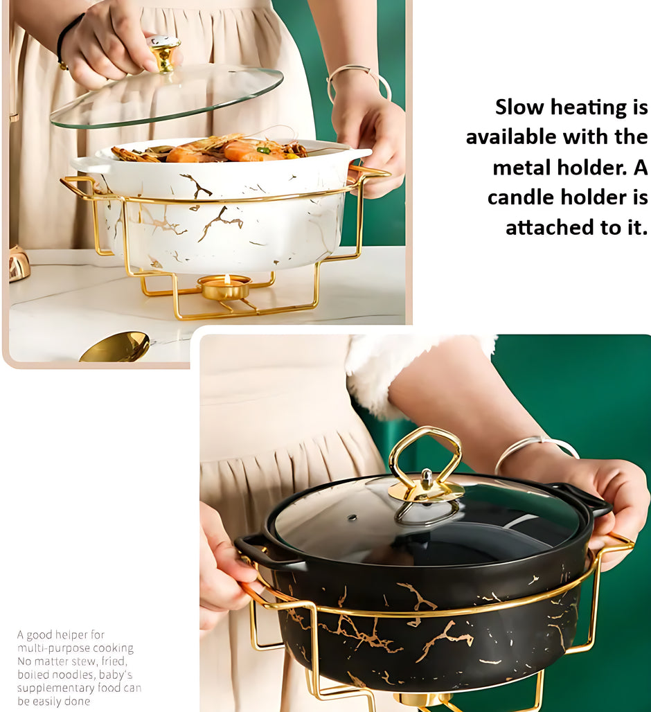 Marble Pattern Ceramic Serveware / Ruchi